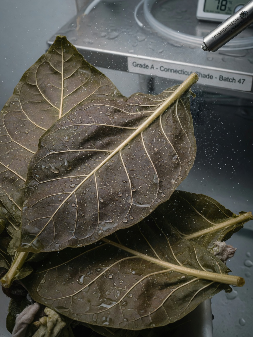 Tobacco redrying process — precise control of humidity and time is key to cutting quality